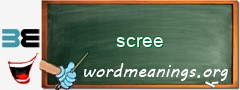 WordMeaning blackboard for scree